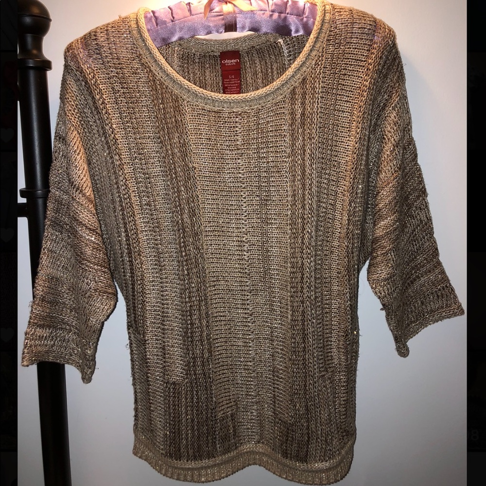 Brown and gold sweater